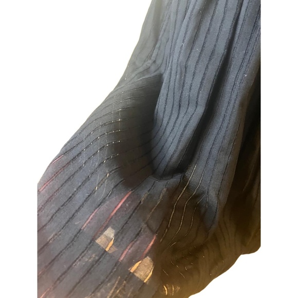 IRO Sigrid Dress V Neck 3/4 Sleeves Elastic Waist Sheer Striped Dress Medium - Picture 5 of 10